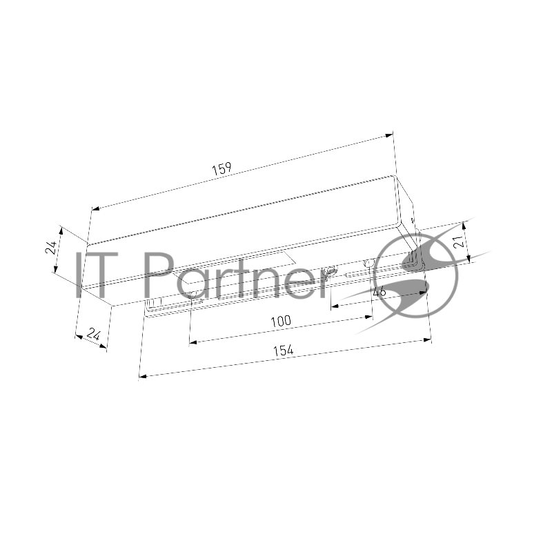 40163/LED / Светильник светодиодный Черный 3000К / Подсветка для лестниц