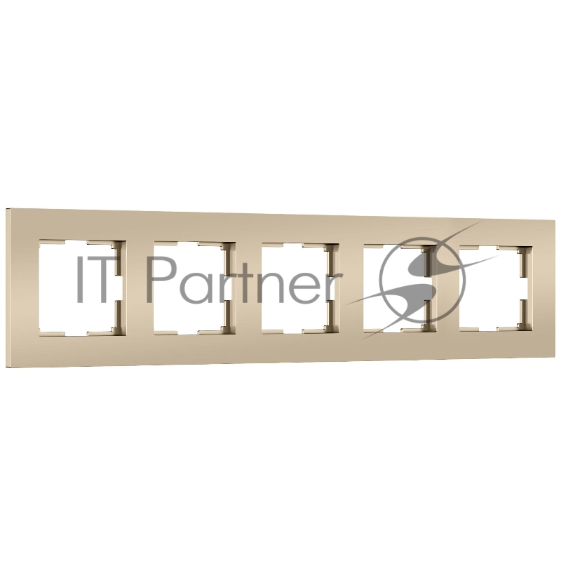 Рамка на 5 постов Slab (шампань софт) W0052911