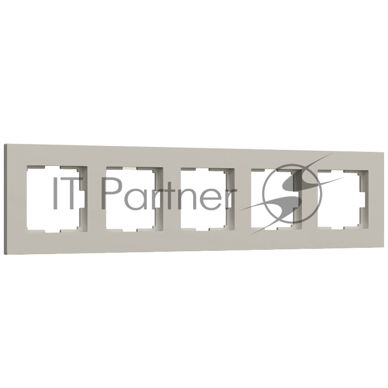 Рамка на 5 постов Slab (дымчатый софт) W0052917
