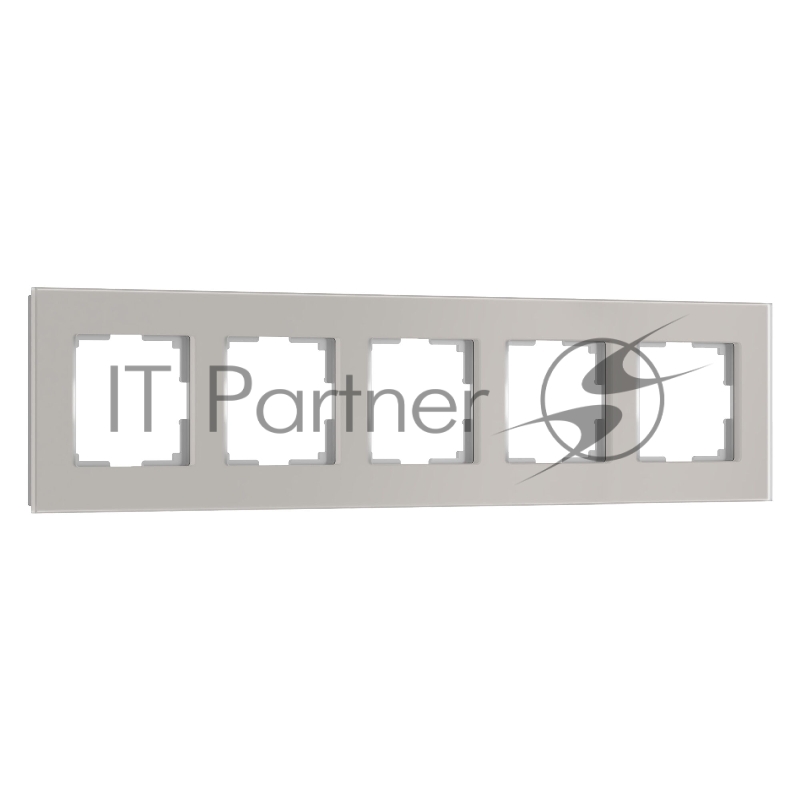 Рамка на 5 постов Senso (дымчатый, стекло soft-touch) W0053117