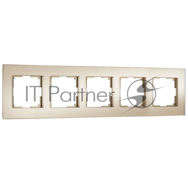 Рамка на 5 постов Senso (шампань, стекло soft-touch) W0053111