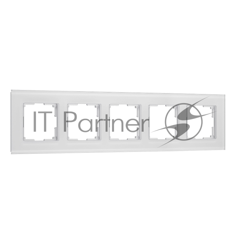 Рамка на 5 постов Senso (белый, стекло soft-touch) W0053101