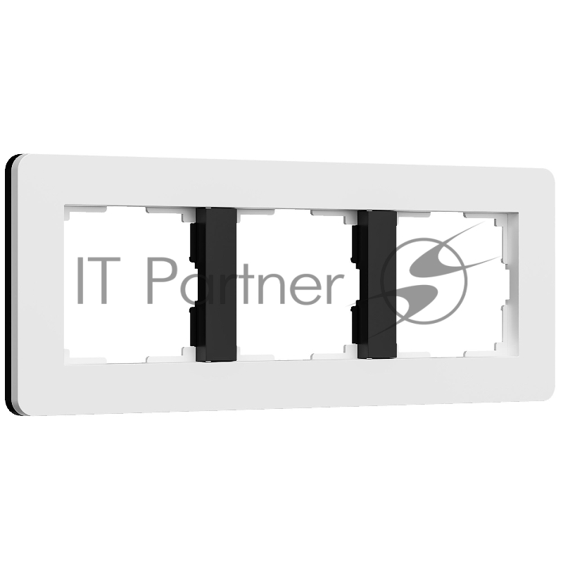 Рамка на 3 поста Split (белый/черный, soft-touch) W0033068
