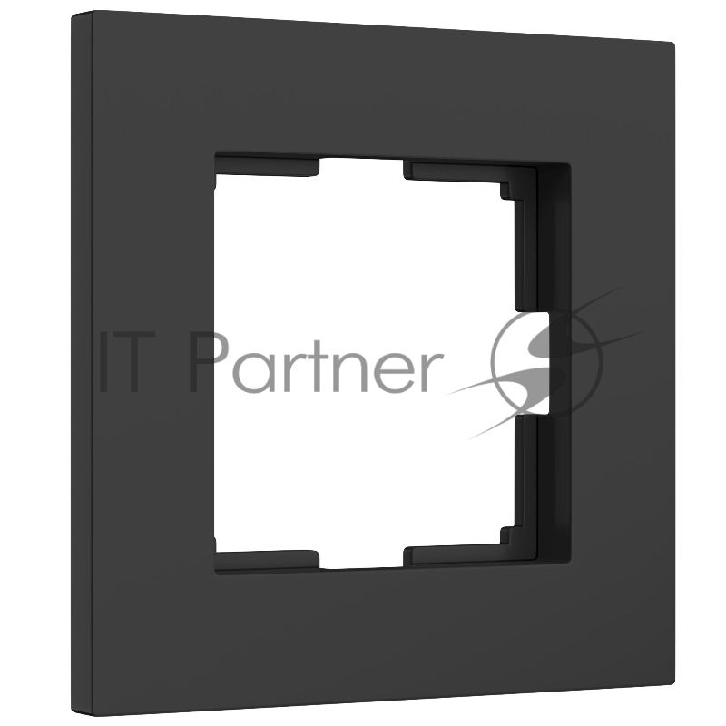 Рамка на 1 пост Slab (черный софт) W0012908