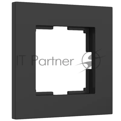 Рамка на 1 пост Slab (черный софт) W0012908