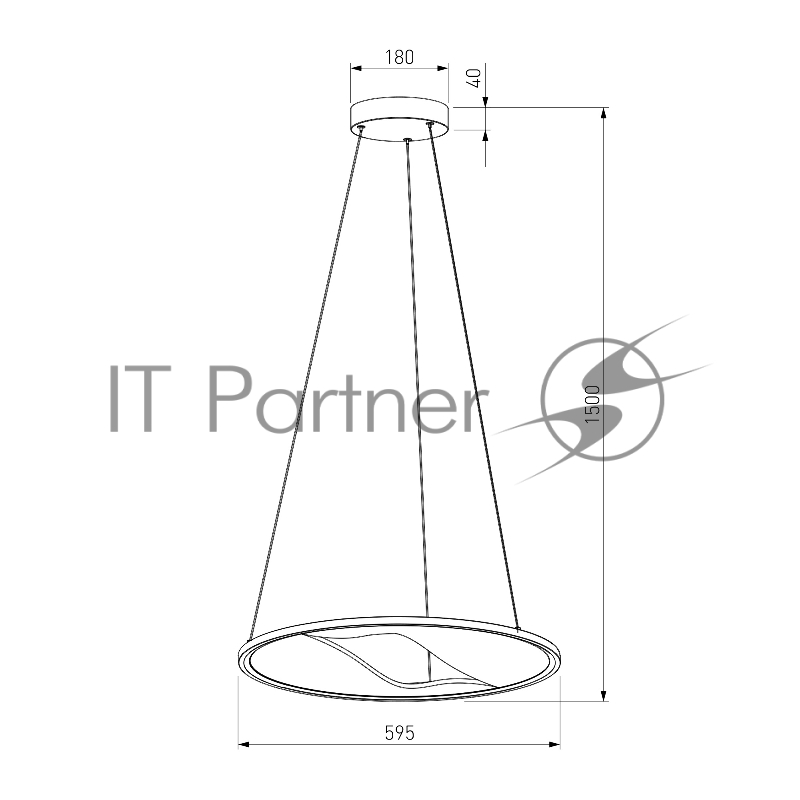 40027/1 LED / подвесной светильник / серый