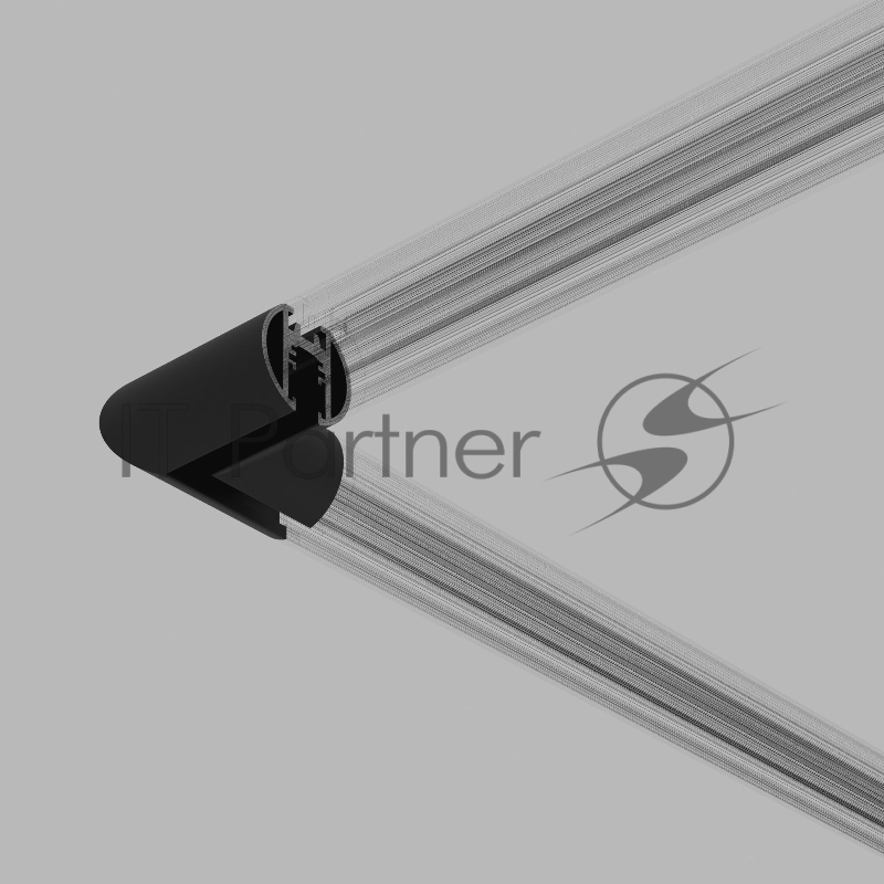 Mini Magnetic Коннектор угловой для накладного шинопровода Round (черный) 85215/00