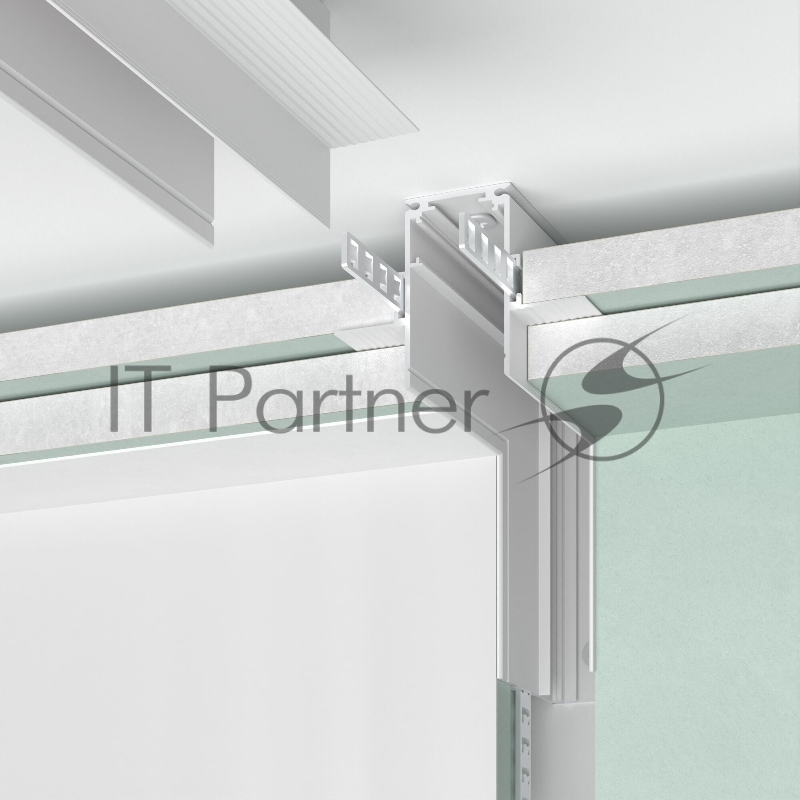 Slim Magnetic Коннектор угловой внутренний для встраиваемого шинопровода под ГКЛ 12,5мм (белый) 85211/00
