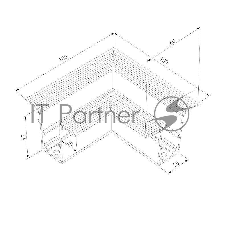 Slim Magnetic Коннектор угловой для встраиваемого шинопровода белый 85092/11