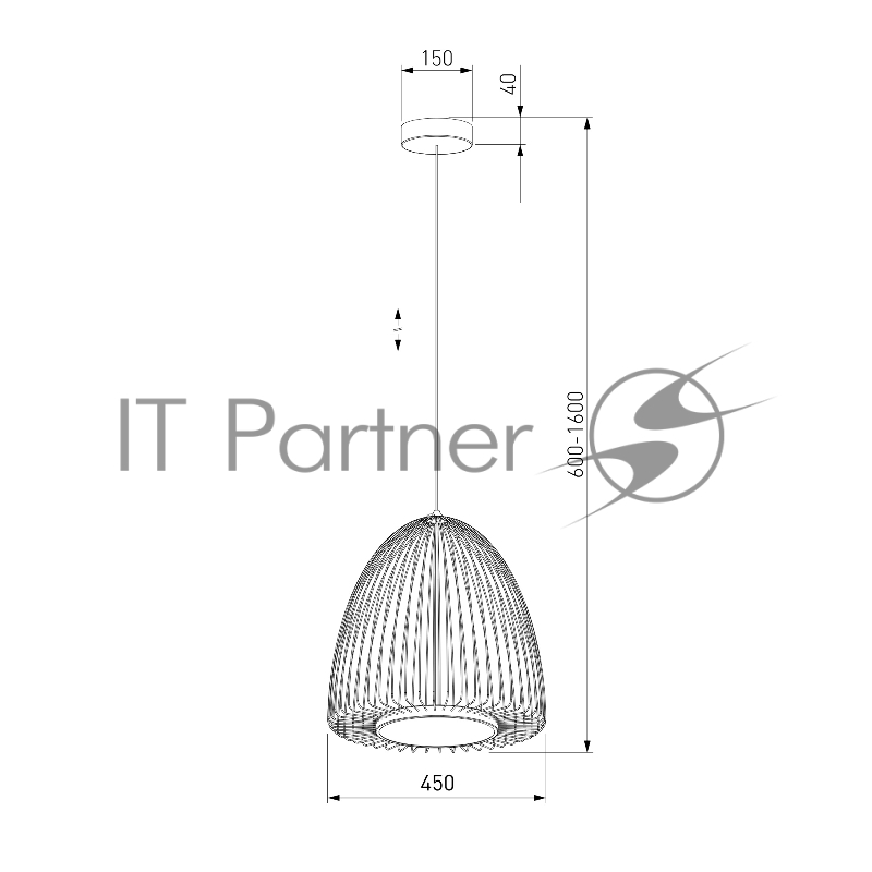 40010/1 LED / подвесной светильник / черный