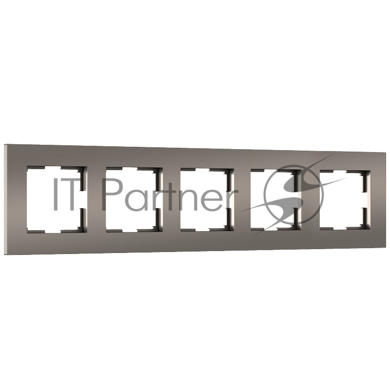Рамка WERKEL на 5 постов Slab (бронза софт)
