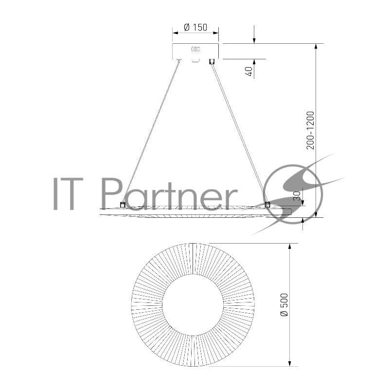101001 LED / подвесной светильник / белый