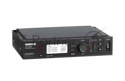 Цифровой двухканальный приемник SHURE ULXD4DE=-G65 съемные антенны, крепление в рек, Dante, 470 - 606 МГц