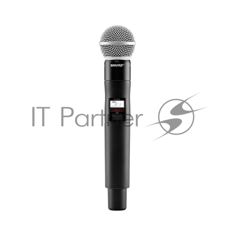 Цифровой ручной передатчик QLXD2 SHURE QLXD2/SM58=-G51 диапазон 470-534 МГц, динамический кардиоидный капсюль SM58, цвет чёрный