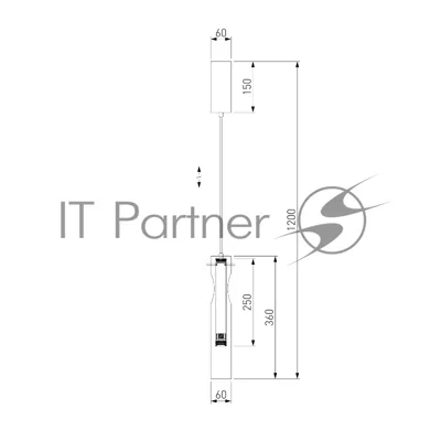 50254/1 LED / подвесной светильник/ графит