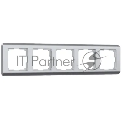 Рамка на 5 постов (серебряный) W0052106