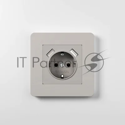 Рамка на 1 пост WERKEL Split (дымчатый/белый, soft-touch) W0013067