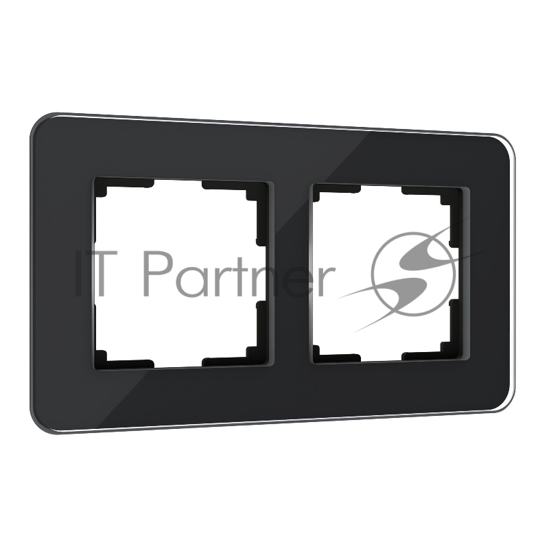 Рамка на 2 поста WERKEL Elite (черный, стекло) W0022448
