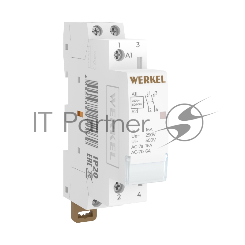 Контактор модульный Werkel 16 A 2NO (1 мод.) W941M16O