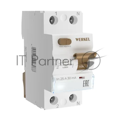 Устройство защитного отключения Werkel 1P+N 25 A 30 mА АС 6 kА W912P256