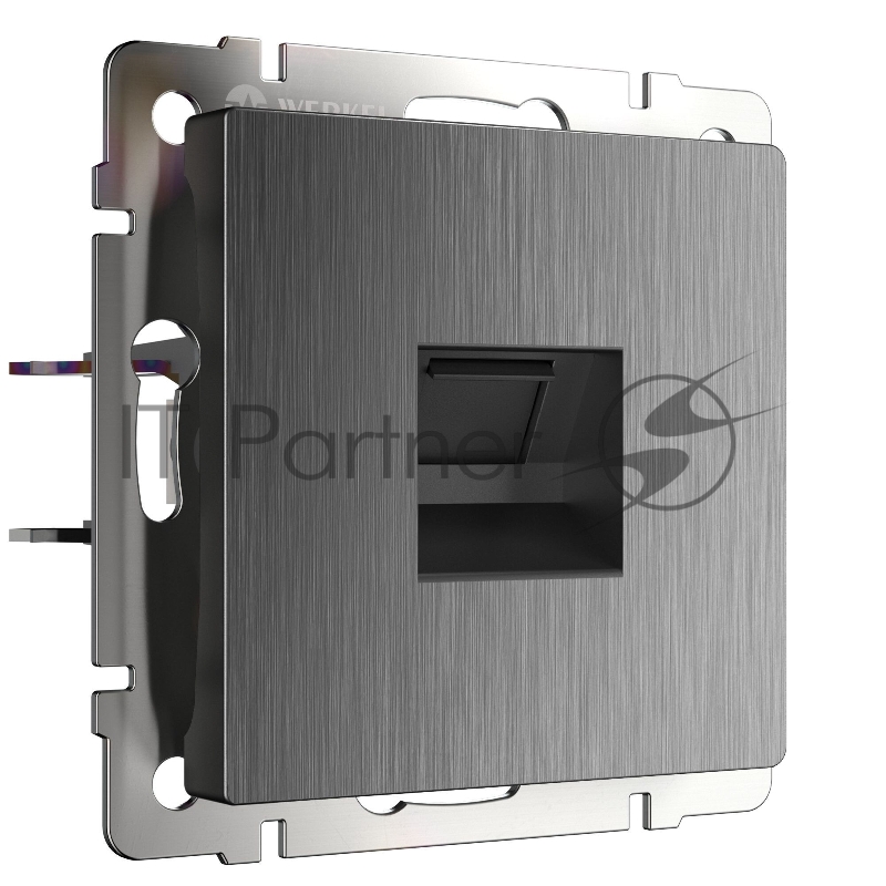 Розетка Ethernet RJ-45 (графит рифленый)
