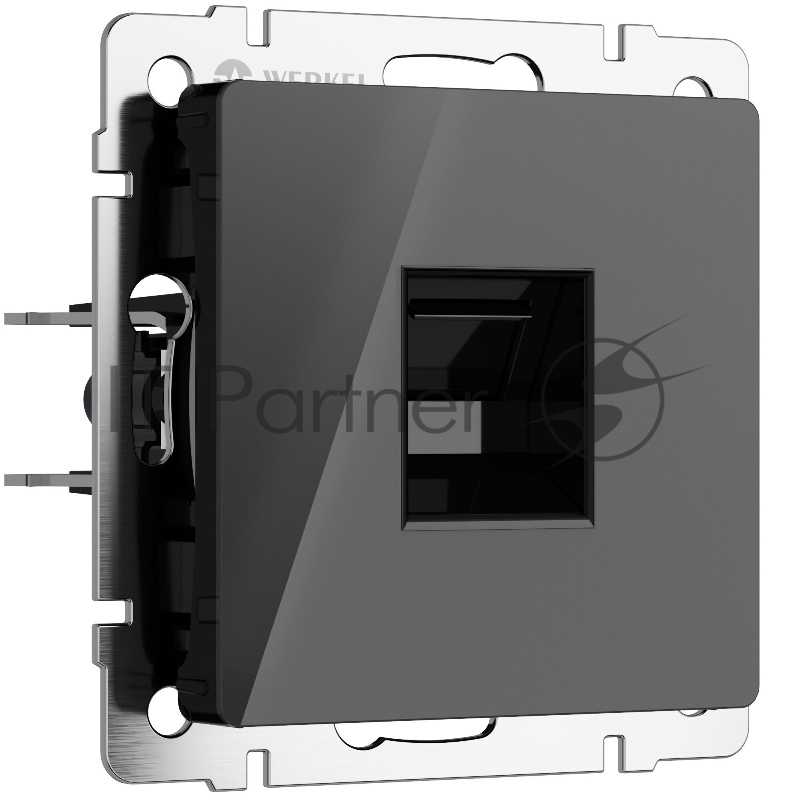 Розетка Ethernet RJ-45 (черный акрил)