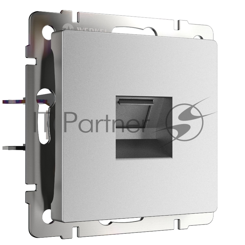 Розетка Ethernet RJ-45 (серебряный матовый)