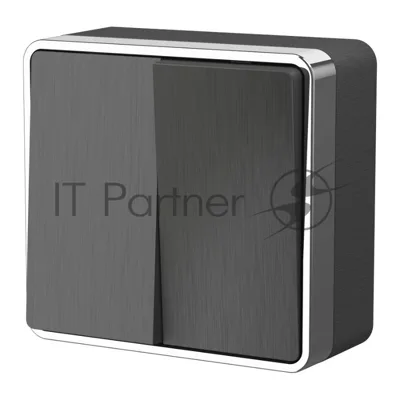 Выключатель двухклавишный Gallant (графит рифленый) W5020004