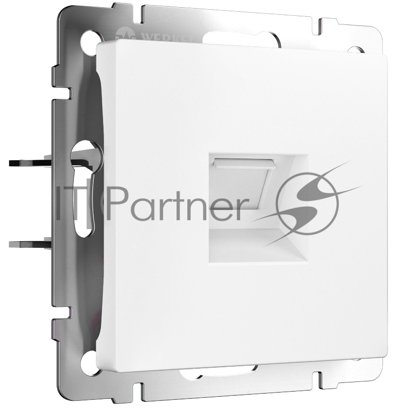 Розетка Ethernet RJ-45 cat. 6A экранированная (белый матовый)
