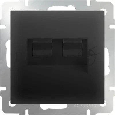 Телефонная розетка RJ-11 (черный матовый)