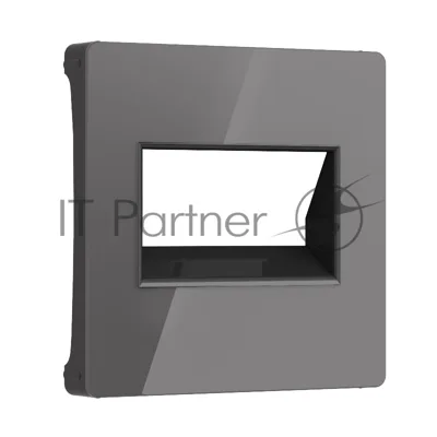 Накладка для двойной розетки Еthernet RJ-45 (графит акрил)