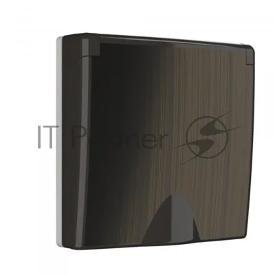 Накладка для розетки IP44 с крышкой (бронзовый)