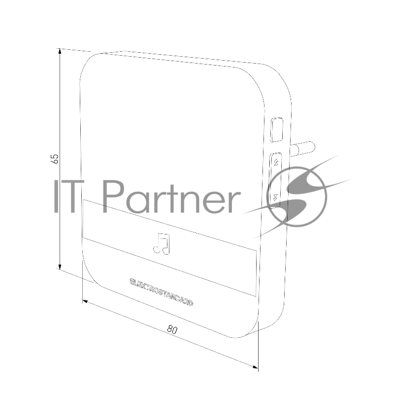 Звонок электрический бытовой (дверной) DBQ24M WL 52M IP44 / Белый