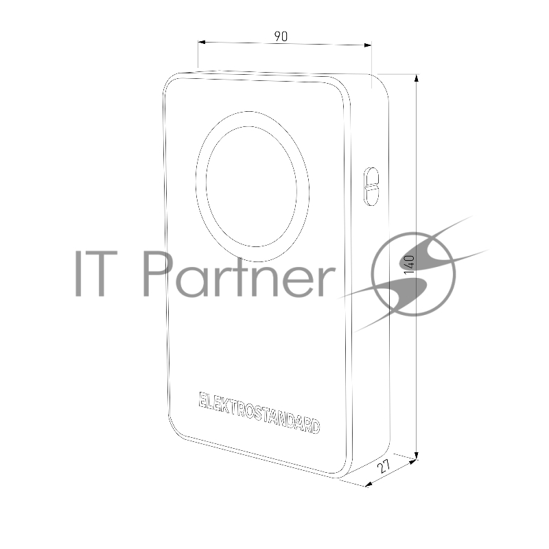 Звонок электрический бытовой (дверной) DBQ27M WL 38M IP20 / Белый/Чёрный