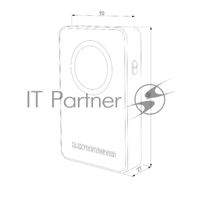 Звонок электрический бытовой (дверной) DBQ27M WL 38M IP20 / Белый/Чёрный