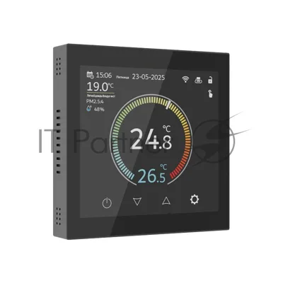 Умный сенсорный терморегулятор с LCD дисплеем (черный) W1851108