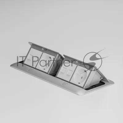Выдвижной блок (Лючок) Werkel на 8 модулей (серебряный) W8078065