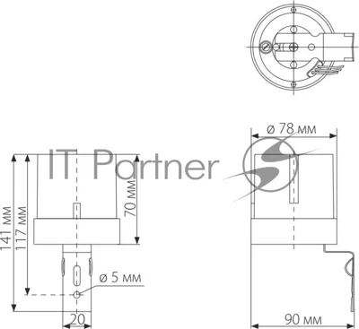 SNS-L-07 5500W IP44 / датчик освещенности / Белый