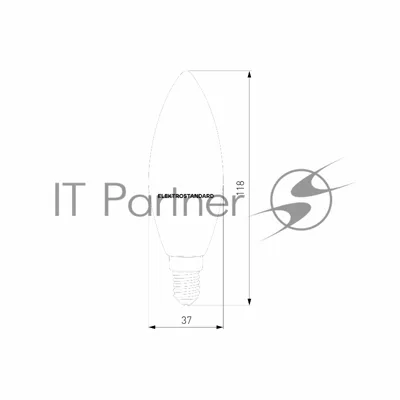 BLE2779 / Умная лампа Свеча  LED C37 Е14 7W 3300К-6500К CCT+DIM