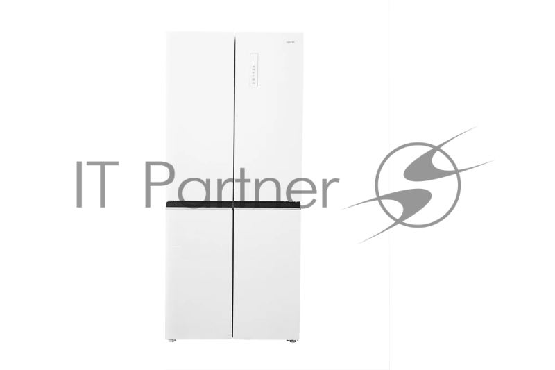 Холодильник Centek CT-1744 NF White Glass белый трехкамерный 267/148л морозилка снизу, No Frost, Side by Side