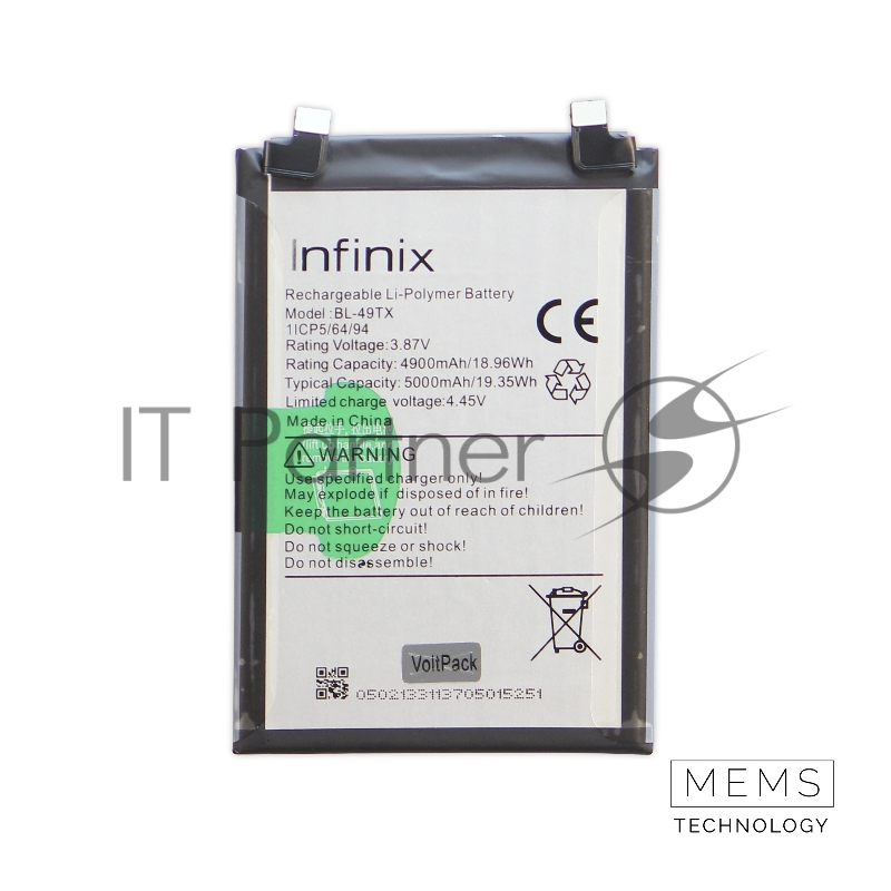 Аккумулятор (батарея) для Infinix Note 30 5G/ Note 30 (X6833B) (BL-49TX) 4900/5000 mAh VoltPack