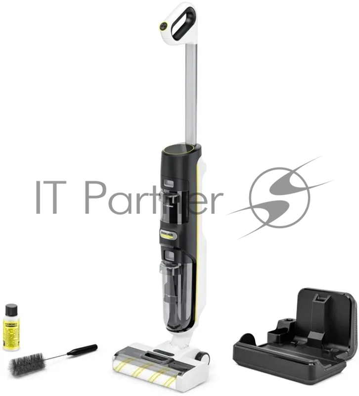Пылесос вертикальный моющий Karcher FCV 4 Dry белый/черный, питание от аккумулятора, 180 Вт, уборка влажная/сухая, пылесборник 0.45 л