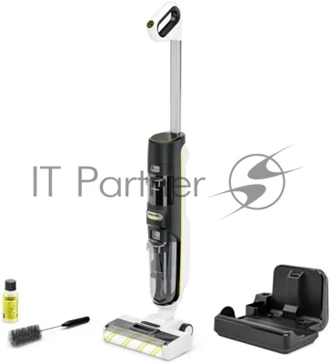 Пылесос вертикальный моющий Karcher FCV 4 Dry белый/черный, питание от аккумулятора, 180 Вт, уборка влажная/сухая, пылесборник 0.45 л