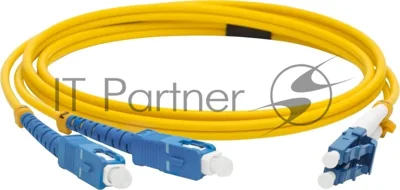 Патч-корд Lanmaster LAN-2LC-2SC/SU-5.0 1.2x9/125 OS2 LC дуплекс-SC дуплекс 5м LSZH желтый