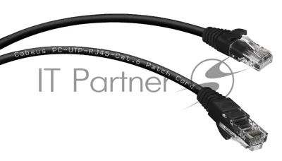 Патч-корд U/UTP 6 кат. 0.5м Cabeus PC-UTP-RJ45-Cat.6-0.5m-BK-LSZH 2xRJ45/8p8c, неэкранированный, черный, LSZH, 0.5м
