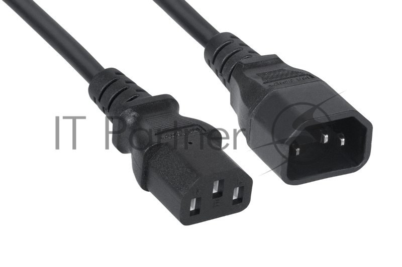 Кабель питания Cabeus PC-189-VDE-1.0-0.6M IEC 320 C13 - IEC 320 C14 (3x1.0), 0.6 м