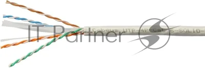 Кабель информационный Cabeus UTP-4P-CAT.6-SOLID-GY кат.6 U/UTP 4 пары PVC внутренний 305м серый