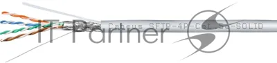 Кабель информационный Cabeus SFTP-4P-CAT.5E-SOLID-GY кат.5E SF/UTP 4 пары 0.6AWG PVC внутренний 305м серый