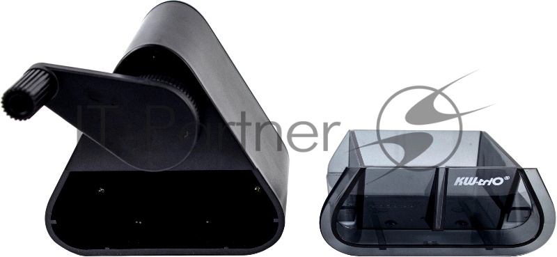 Точилка для карандашей механическая Kw-Trio 031GA-BLK 1 отверстие пластик черный