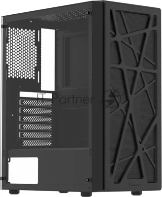 Корпус Formula Mana V2 Black, Midi-Tower, чёрный, без вентиляторов в комплекте